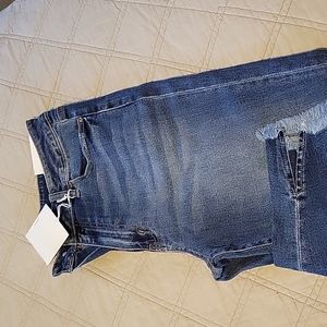 High rise ankle skinny